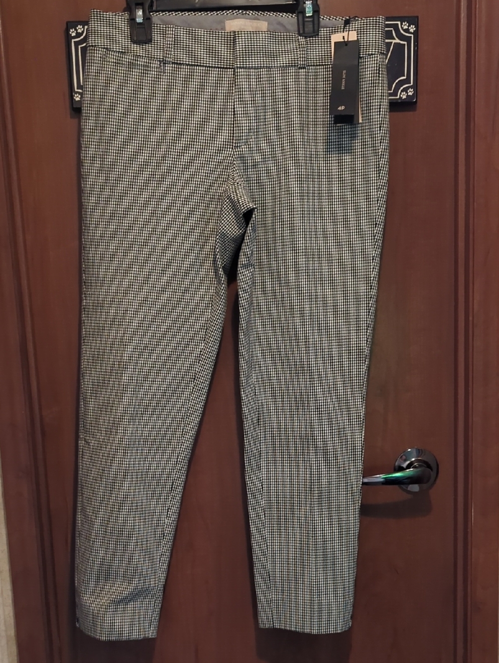 Banana Republic Black & White Houndstooth Dress Pants